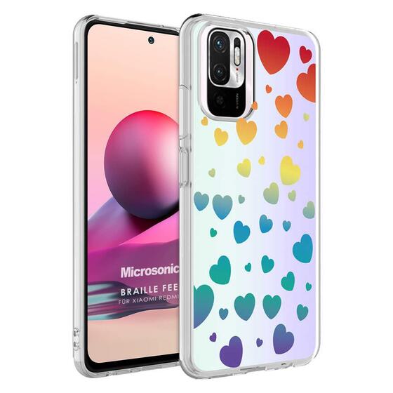 Microsonic Xiaomi Poco M5s Braille Feel Desenli Kılıf Heart