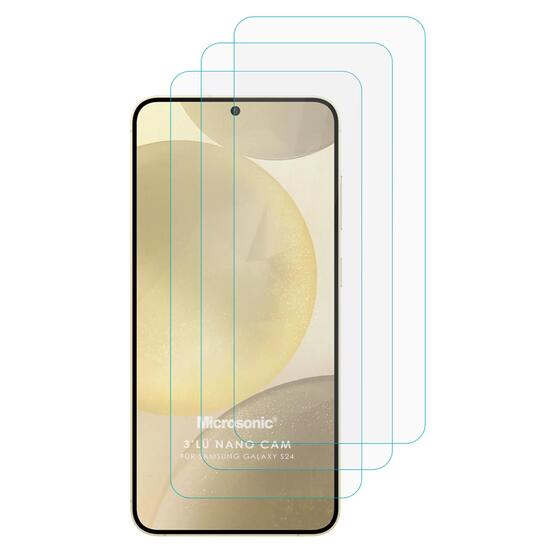 Microsonic Samsung Galaxy S25 Screen Protector Nano Glass Cam Ekran Koruyucu (3`lü Paket)