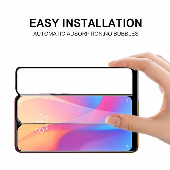 Microsonic Xiaomi Redmi 8A Tam Kaplayan Temperli Cam Ekran Koruyucu Siyah