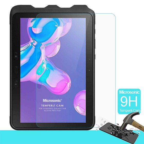 Microsonic Samsung Galaxy Tab Active 4 Pro T630 Tempered Glass Cam Ekran Koruyucu