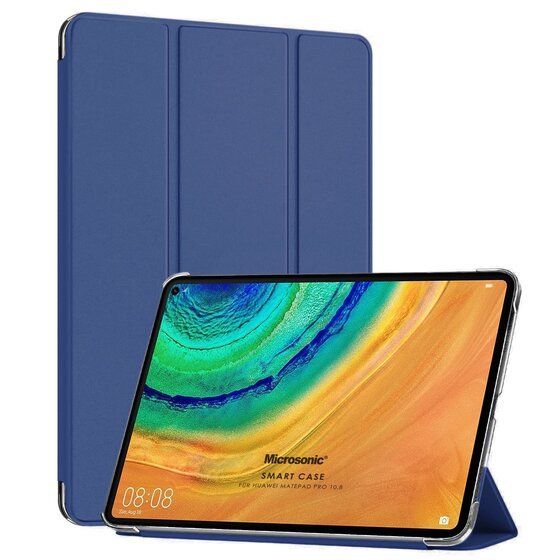 Microsonic Huawei MatePad Pro 10.8'' Kılıf Slim Translucent Back Smart Cover Lacivert