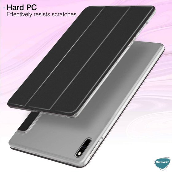 Microsonic Huawei MatePad Pro 10.8'' Kılıf Slim Translucent Back Smart Cover Kırmızı