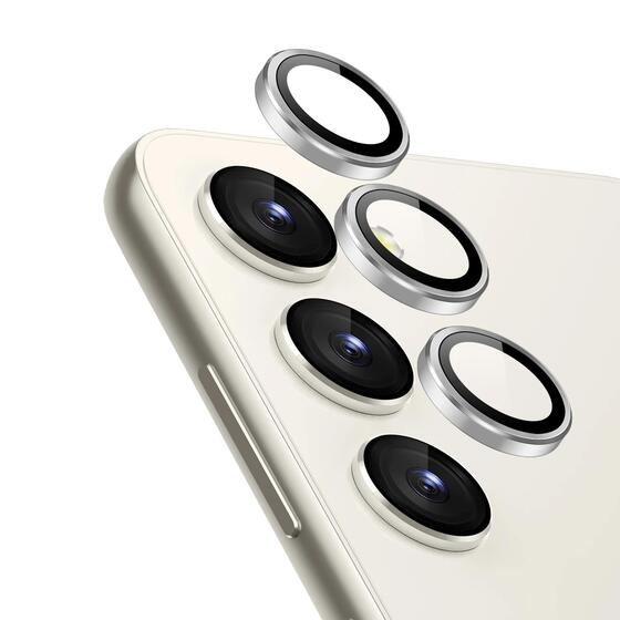 Microsonic Samsung Galaxy S25 Tekli Kamera Lens Koruma Camı Gümüş