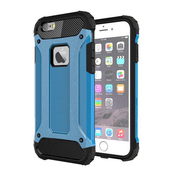 Microsonic Apple iPhone 6S Plus Kılıf Rugged Armor Mavi