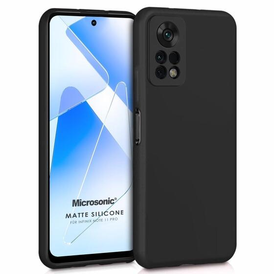 Microsonic Matte Silicone Infinix Note 11 Pro Kılıf Siyah