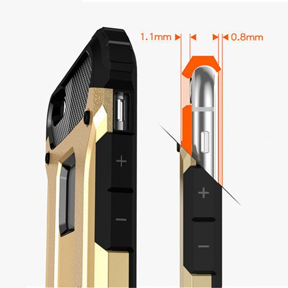 Microsonic Apple iPhone 6S Plus Kılıf Rugged Armor Kırmızı