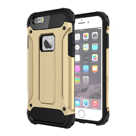 Microsonic Apple iPhone 6S Plus Kılıf Rugged Armor Gold