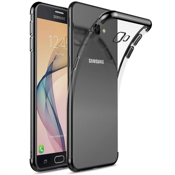 Microsonic Samsung Galaxy J7 Prime 2 Kılıf Skyfall Transparent Clear Siyah