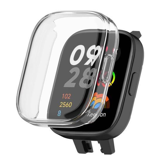 Microsonic Xiaomi Redmi Watch 3 Lite Kılıf 360 Full Round Soft Silicone Şeffaf