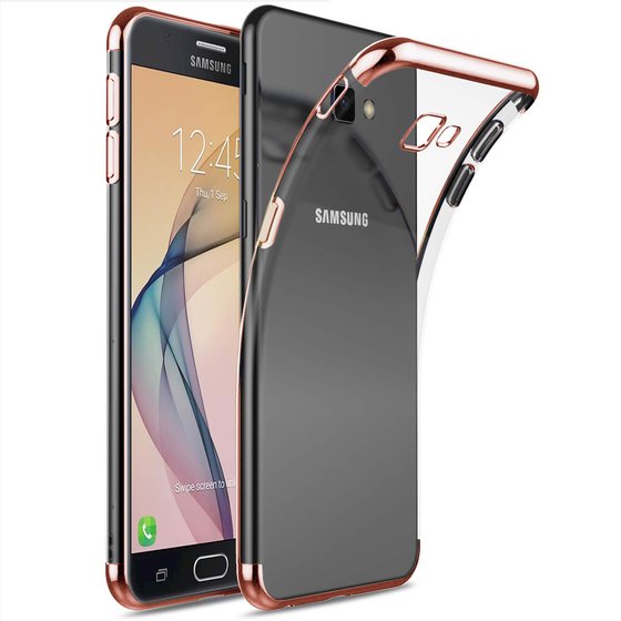 Microsonic Samsung Galaxy J7 Prime 2 Kılıf Skyfall Transparent Clear Rose Gold