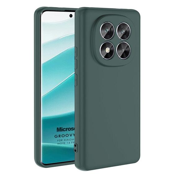 Microsonic Xiaomi Redmi Note 14 Pro Plus Kılıf Groovy Soft Koyu Yeşil