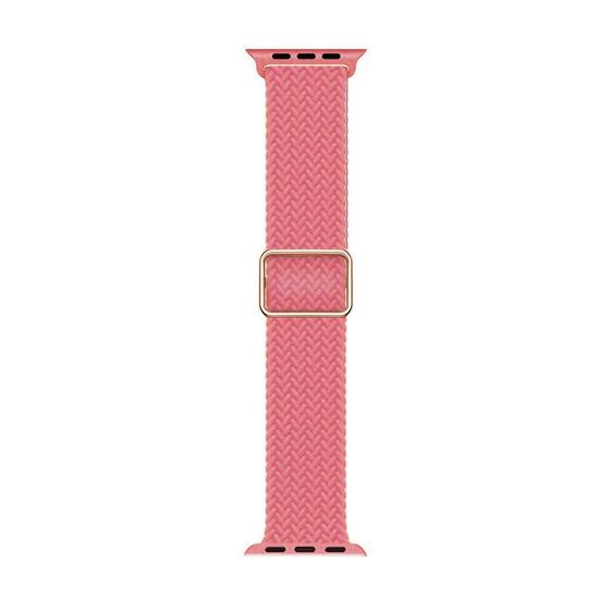 Microsonic Apple Watch Ultra Kordon Braided Loop Band Pembe