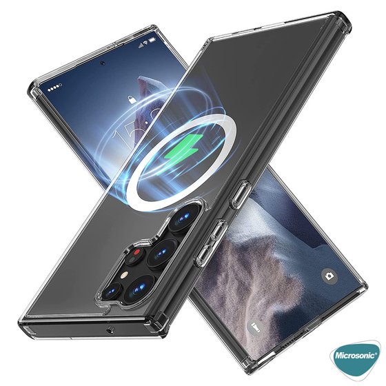 Microsonic Samsung Galaxy S25 Ultra Kılıf MagSafe Clear Soft Şeffaf