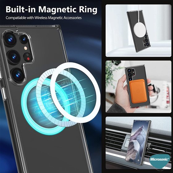 Microsonic Samsung Galaxy S25 Ultra Kılıf MagSafe Clear Soft Şeffaf