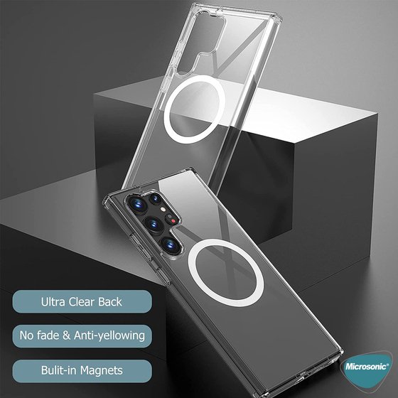 Microsonic Samsung Galaxy S25 Ultra Kılıf MagSafe Clear Soft Şeffaf