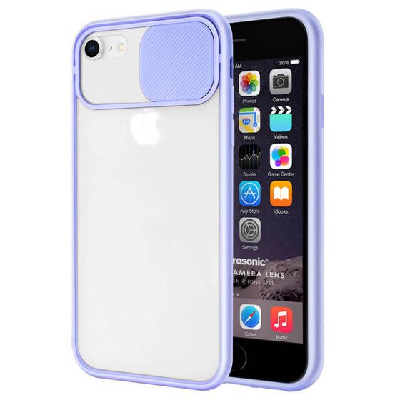 Microsonic Apple iPhone 6S Kılıf Slide Camera Lens Protection Lila