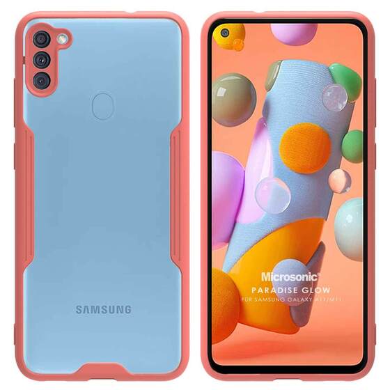 Microsonic Samsung Galaxy M11 Kılıf Paradise Glow Pembe