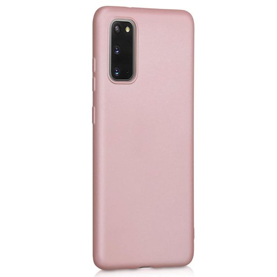 Microsonic Matte Silicone Samsung Galaxy S20 Kılıf Rose Gold