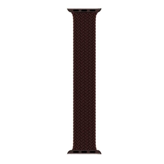 Microsonic Apple Watch Series 6 44mm Kordon, (Small Size, 127mm) Braided Solo Loop Band Koyu Bordo