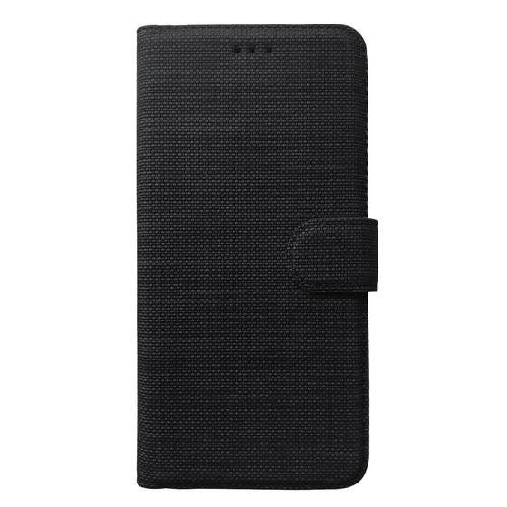 Microsonic Samsung Galaxy A15 Kılıf Fabric Book Wallet Siyah