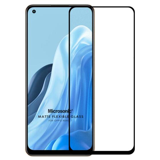 Microsonic Oppo Reno 7 4G Seramik Matte Flexible Ekran Koruyucu Siyah