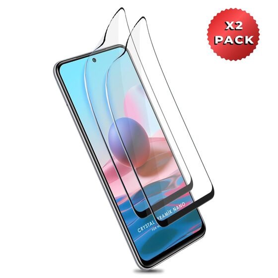 Microsonic Xiaomi Poco M5s Crystal Seramik Nano Ekran Koruyucu Siyah (2 Adet)