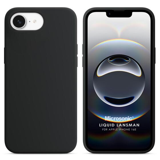 Microsonic Apple iPhone 16e Kılıf Liquid Lansman Silikon Siyah