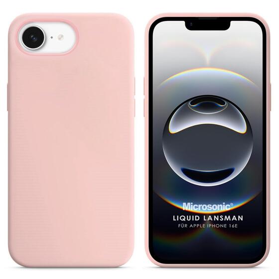 Microsonic Apple iPhone 16e Kılıf Liquid Lansman Silikon Rose Gold