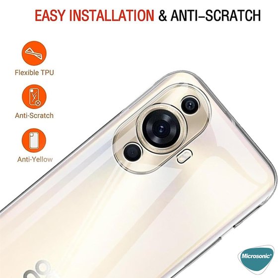 Microsonic Huawei Nova 12S Kılıf Transparent Soft Şeffaf