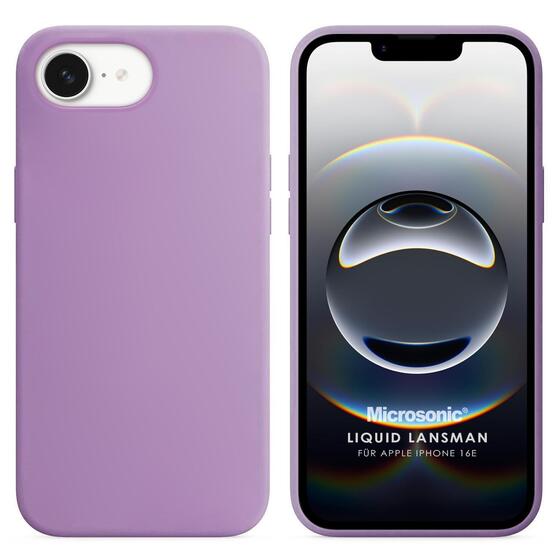 Microsonic Apple iPhone 16e Kılıf Liquid Lansman Silikon Lila