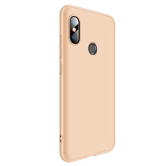 Microsonic Xiaomi Mi A2 Lite Kılıf Double Dip 360 Protective Gold