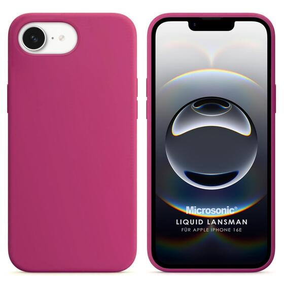 Microsonic Apple iPhone 16e Kılıf Liquid Lansman Silikon Koyu Pembe