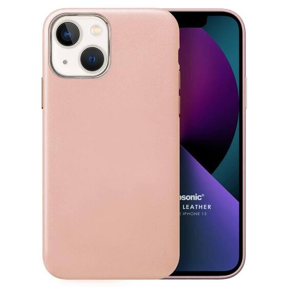 Microsonic Apple iPhone 13 Kılıf Luxury Leather Rose Gold