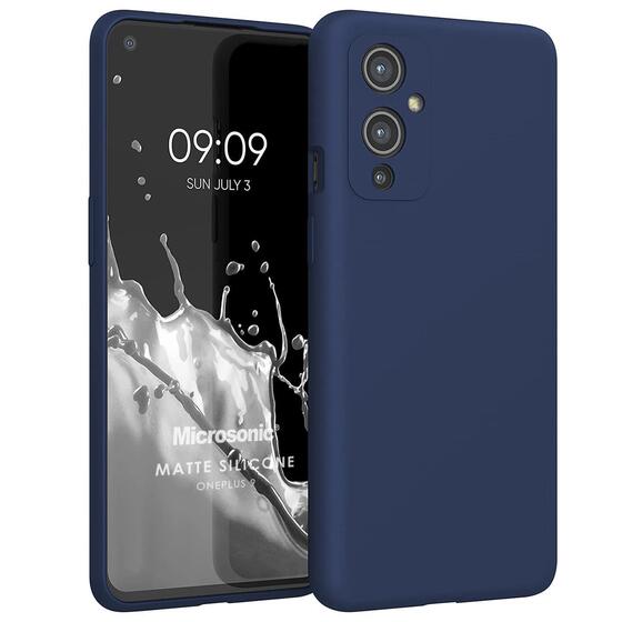 Microsonic Matte Silicone OnePlus 9 Kılıf Lacivert