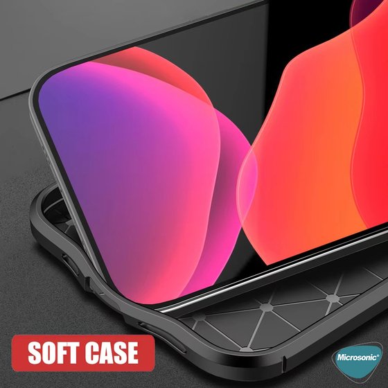 Microsonic Apple iPhone 16e Kılıf Deri Dokulu Silikon Siyah