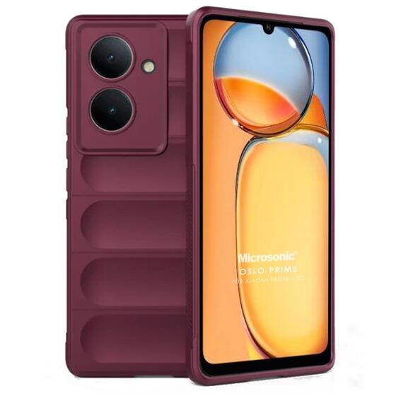 Microsonic Xiaomi Poco C65 Kılıf Oslo Prime Bordo