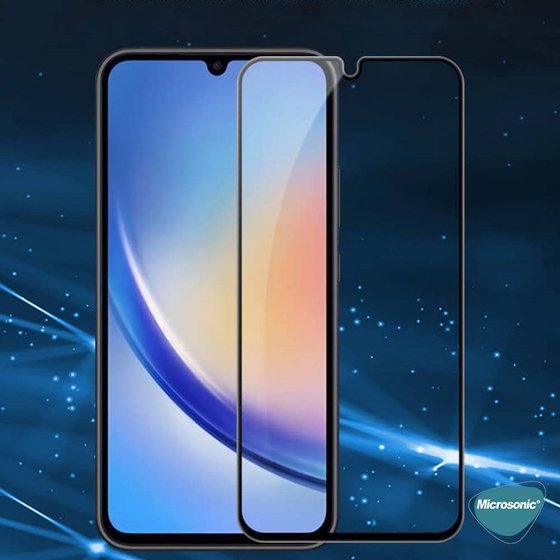 Microsonic Xiaomi Redmi A4 Tam Kaplayan Temperli Cam Ekran Koruyucu Siyah