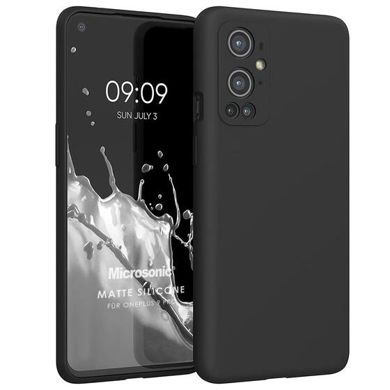 Microsonic Matte Silicone OnePlus 9 Pro Kılıf Siyah