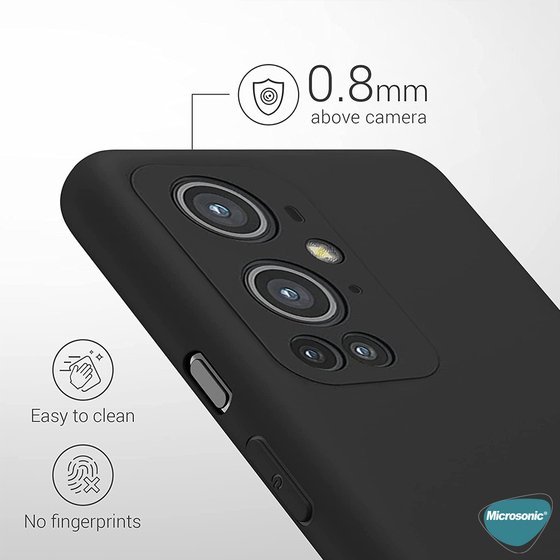 Microsonic Matte Silicone OnePlus 9 Pro Kılıf Siyah