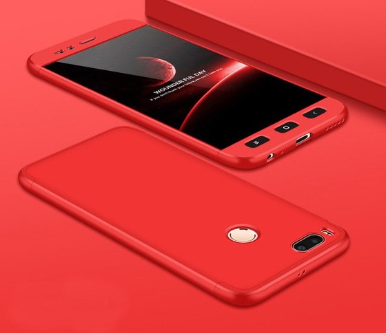 Microsonic Xiaomi Mi A1 Kılıf Double Dip 360 Protective Kırmızı