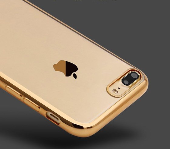 Microsonic Apple iPhone 7 Plus Kılıf Flexi Delux Gold