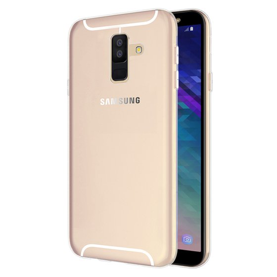 Microsonic Samsung Galaxy A6 Plus 2018 Kılıf Transparent Soft Beyaz