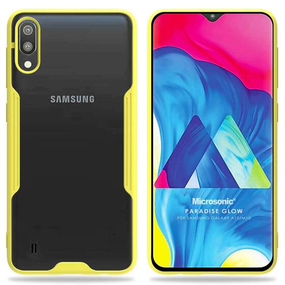 Microsonic Samsung Galaxy M10 Kılıf Paradise Glow Sarı