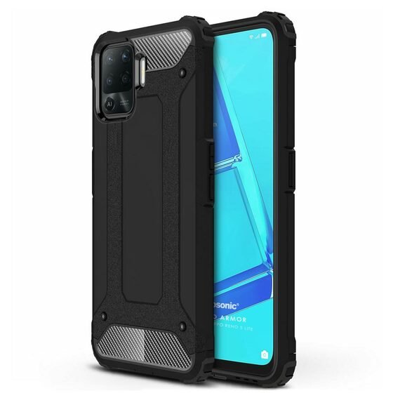 Microsonic Oppo Reno 5 Lite Kılıf Rugged Armor Siyah