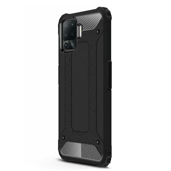 Microsonic Oppo Reno 5 Lite Kılıf Rugged Armor Siyah