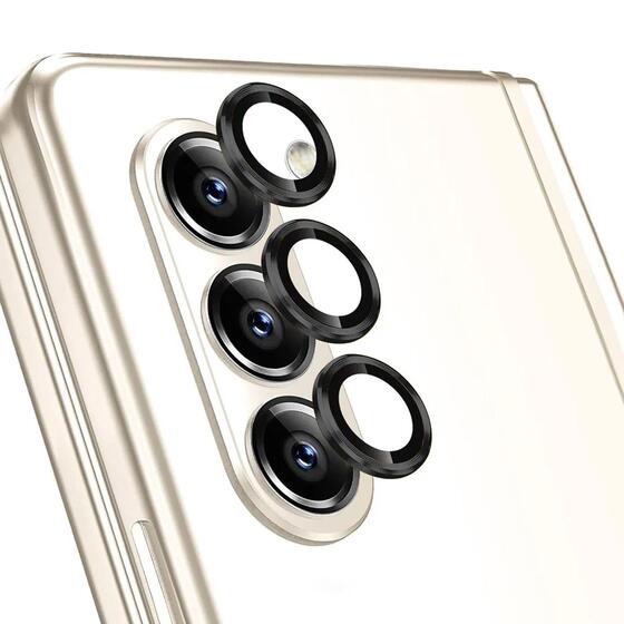 Microsonic Samsung Galaxy Z Fold 6 Tekli Kamera Lens Koruma Camı Siyah