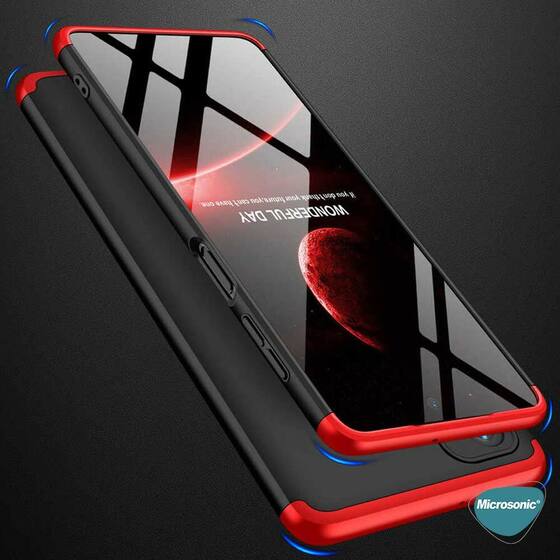 Microsonic Samsung Galaxy M52 Kılıf Double Dip 360 Protective Siyah Gri