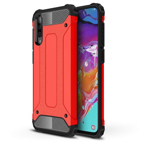 Microsonic Samsung Galaxy A70 Kılıf Rugged Armor Kırmızı