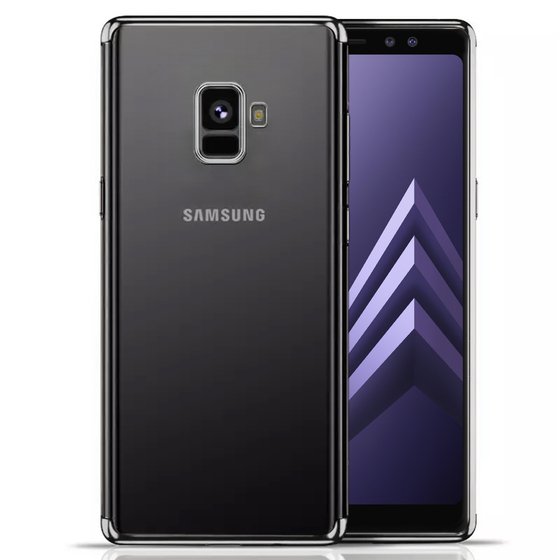 Microsonic Samsung Galaxy A8 2018 Kılıf Skyfall Transparent Clear Gümüş