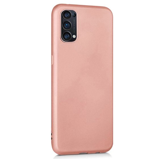 Microsonic Matte Silicone Oppo Reno 5 5G Kılıf Rose Gold